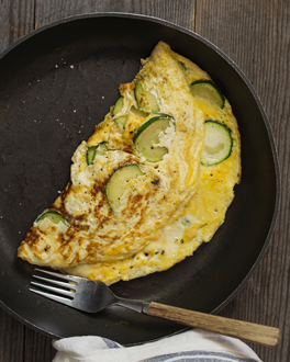Zucchini Omelet with Mushrooms