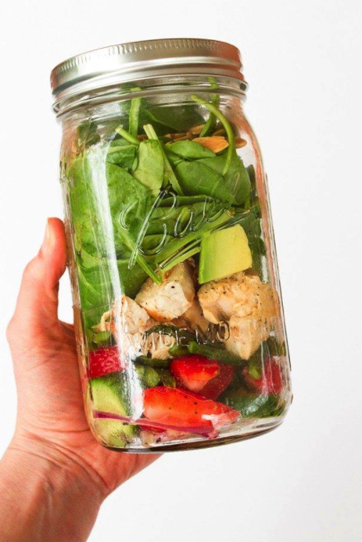 Strawberry Chicken Spinach Salad with Citrus Dressing