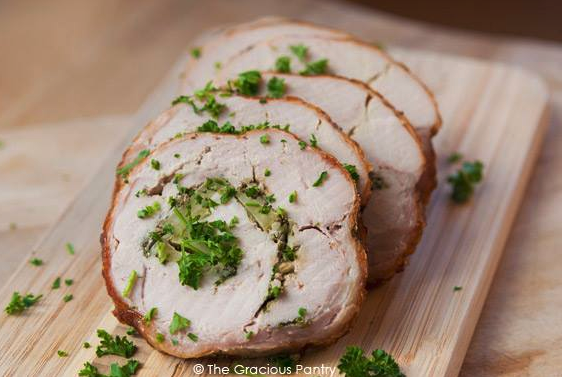 Fresh Herb and Apple Turkey Breast Roulade