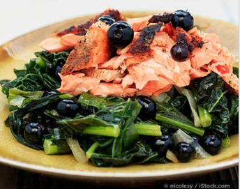 Coconut Kale and Salmon