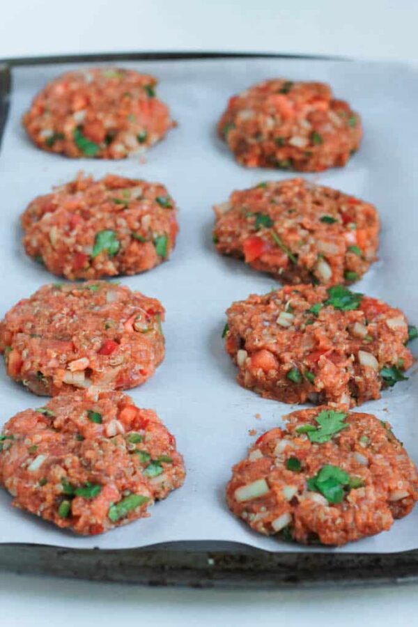 Form the salmon mixture into 8 patties.